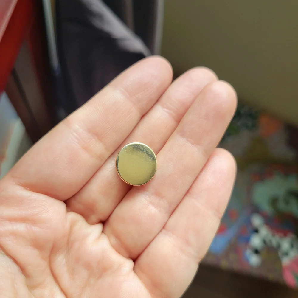 Vintage Swank Black Button Stud
